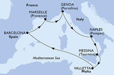 HELLÓ FÖLDKÖZI-TENGER! MSC World Europa csoportos hajóút magyar idegenvezetővel