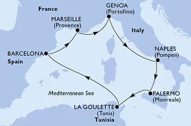 HELLÓ TUNÉZIA! MSC Splendida csoportos hajóút magyar idegenvezetővel
