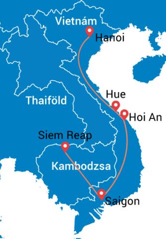 Vietnám - Kambodzsa körutazás magyar nyelvű idegenvezetéssel