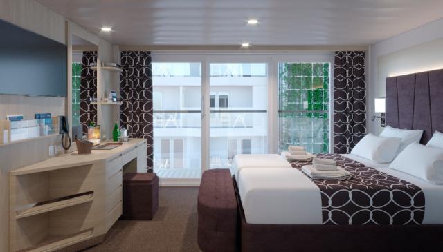 New cabins include balcony with promenade view