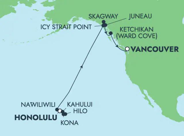 Norwegian Spirit - 16 éjszakás hajóút: Hawaii és Alaszka felfedezése