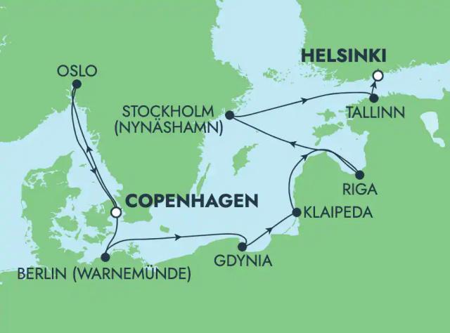 Norwegian Sun - 9 éjszakás balti-tengeri hajóút Koppenhágából
