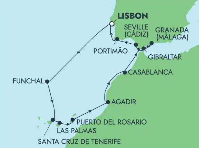 Norwegian Star - 13 éjszakás hajóút az Ibériai-félszigetnél