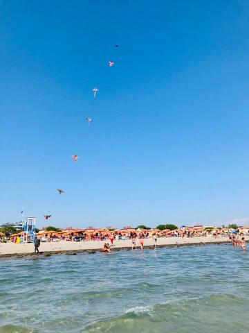 Tengerparti fürdőzés Gradoban, az Adria arany szigetén
